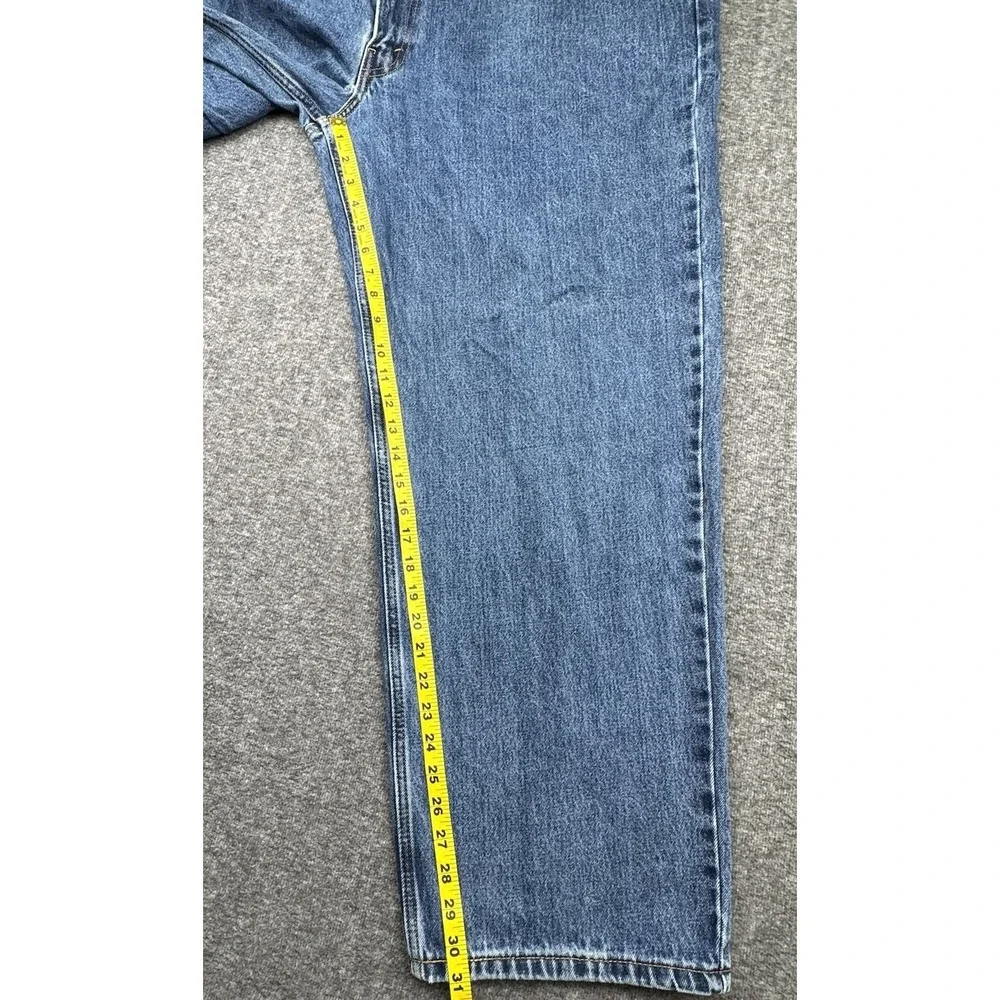Levis 550 Relaxed Fit Mens Blue Jeans‎ Mens Size 50x32 Fits 50x31 Denim *Hole*